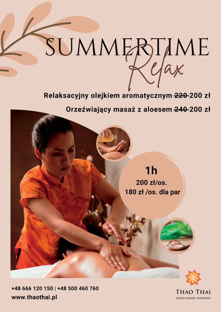 Letnie orzeźwienie - masaże w atrakcyjnej cenie